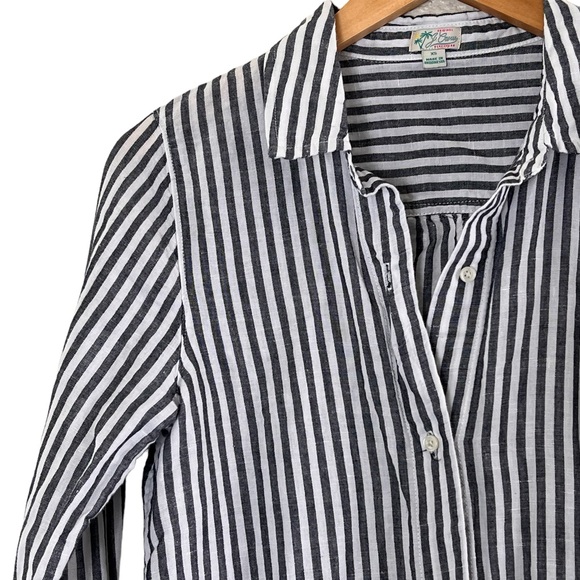 J. Crew | Like new Classic-fit beach shirt in striped linen-cotton blend size XS - Picture 8 of 15